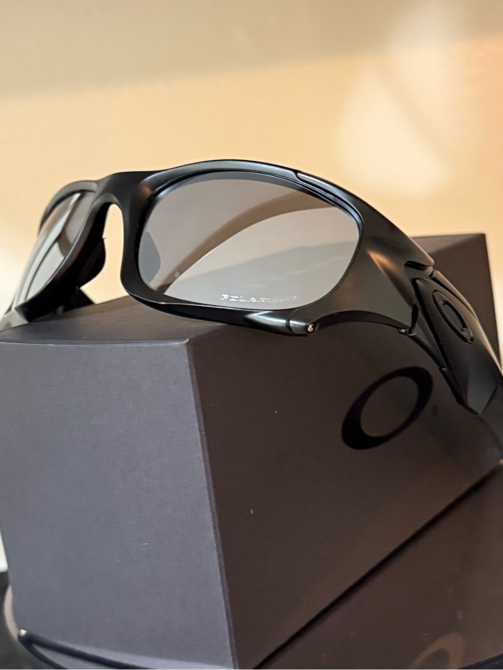 Oakley Matte Black Sunglasses with Gray Polarized Lenses